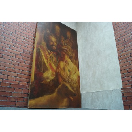 OBRAZ RĘCZNIE MALOWANY NA PŁÓTNIE DUŻY  100x180  WIRKUS