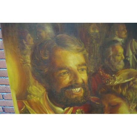 OBRAZ RĘCZNIE MALOWANY NA PŁÓTNIE DUŻY  100x180  WIRKUS