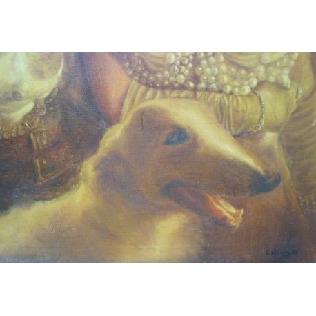 OBRAZ RĘCZNIE MALOWANY NA PŁÓTNIE DUŻY  100x180  WIRKUS