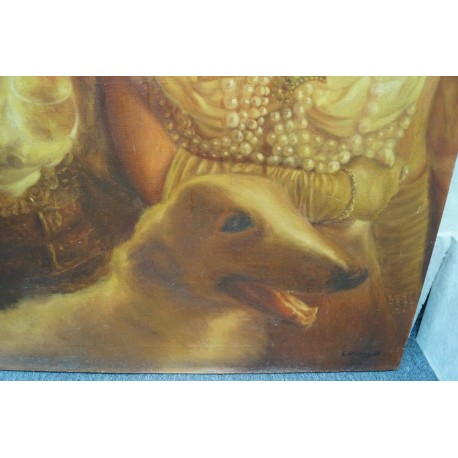 OBRAZ RĘCZNIE MALOWANY NA PŁÓTNIE DUŻY  100x180  WIRKUS