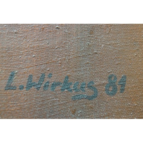 OBRAZ RĘCZNIE MALOWANY NA PŁÓTNIE DUŻY  100x180  WIRKUS