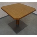 STÓŁ KWADRAT DĘBOWY MASYWNA NOGA 80x80