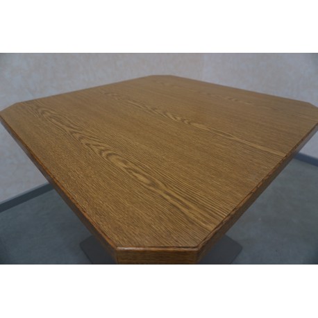 STÓŁ KWADRAT DĘBOWY MASYWNA NOGA 80x80