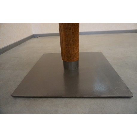 STÓŁ KWADRAT DĘBOWY MASYWNA NOGA 80x80