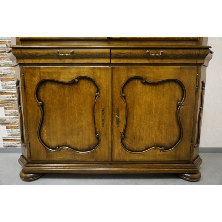 WITRYNA Z KOMODĄ DĘBOWA CIEMNA SZER. 158 CM