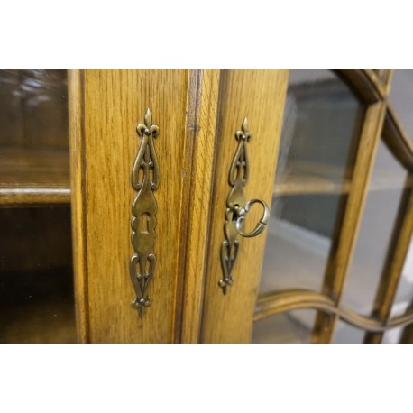 WITRYNA Z KOMODĄ DĘBOWA CIEMNA SZER. 158 CM