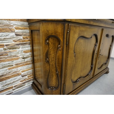 WITRYNA Z KOMODĄ DĘBOWA CIEMNA SZER. 158 CM