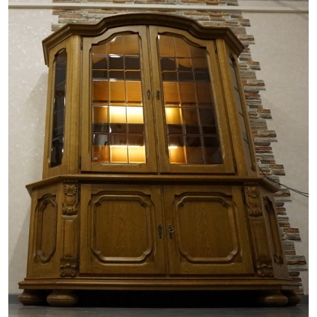 WITRYNA Z KOMODĄ DĘBOWA PODŚWIETLANA szer. 170 cm