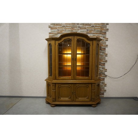 WITRYNA Z KOMODĄ DĘBOWA PODŚWIETLANA szer. 170 cm