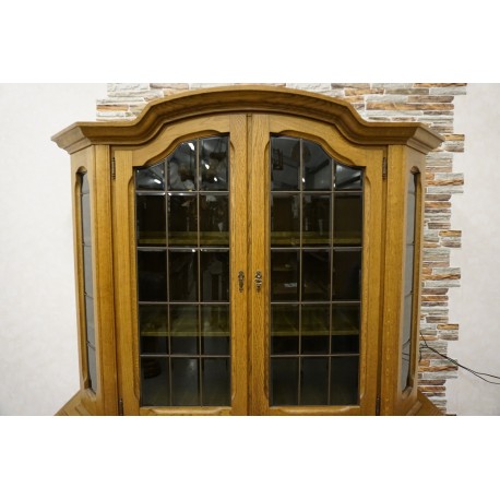 WITRYNA Z KOMODĄ DĘBOWA PODŚWIETLANA szer. 170 cm