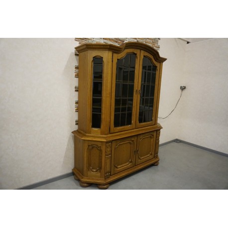 WITRYNA Z KOMODĄ DĘBOWA PODŚWIETLANA szer. 170 cm