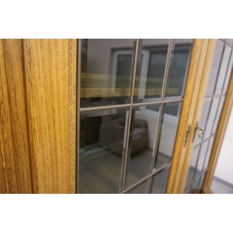 WITRYNA Z KOMODĄ DĘBOWA PODŚWIETLANA szer. 170 cm