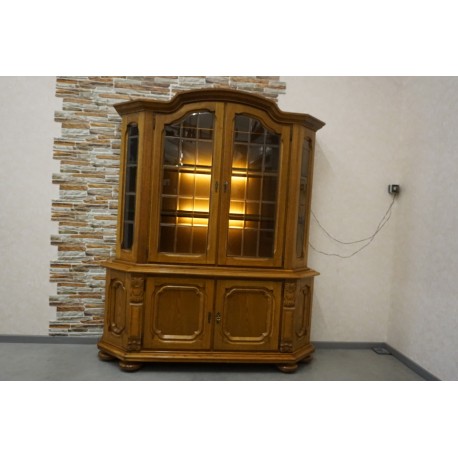 WITRYNA Z KOMODĄ DĘBOWA PODŚWIETLANA  SZER. 170