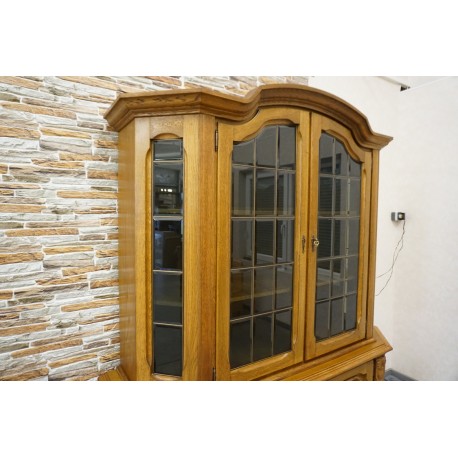 WITRYNA Z KOMODĄ DĘBOWA PODŚWIETLANA  SZER. 170