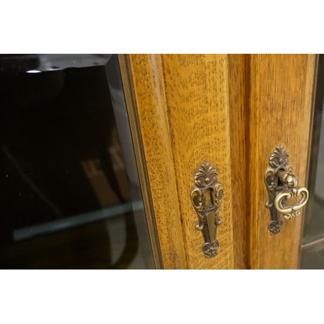 WITRYNA Z KOMODĄ DĘBOWA PODŚWIETLANA  SZER. 170