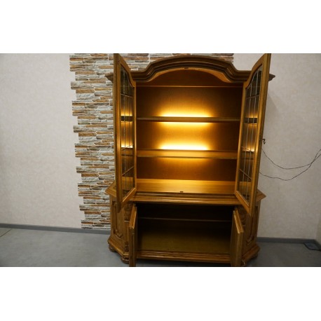 WITRYNA Z KOMODĄ DĘBOWA PODŚWIETLANA  SZER. 170