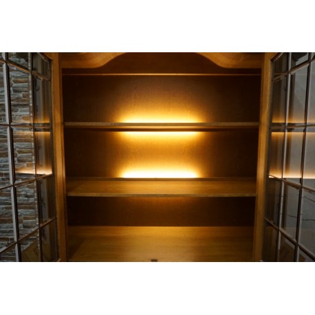 WITRYNA Z KOMODĄ DĘBOWA PODŚWIETLANA  SZER. 170