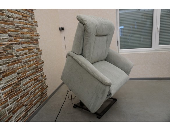 FOTEL ELEKTRYCZNY FUNKCJA POMOCY WSTAWANIA DUŻY XXL MATERIAŁ SZER. 100 CM 3w1