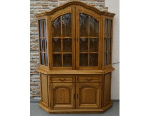 WITRYNA Z KOMODĄ DĘBOWA PODŚWIETLANA SZER. 155 CM 2