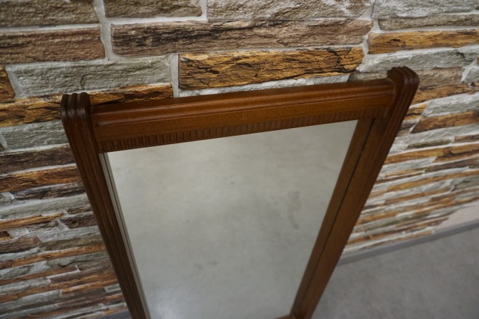 LUSTRO PROSTOKĄTNE W DĘBOWEJ RAMIE WYS. 80 CM