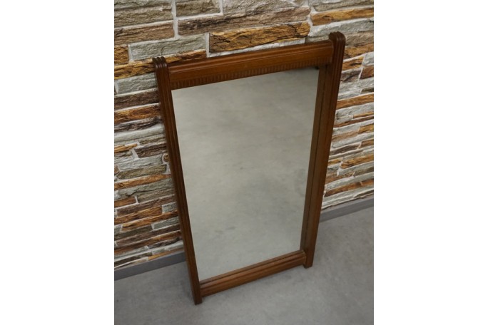 LUSTRO PROSTOKĄTNE W DĘBOWEJ RAMIE WYS. 80 CM