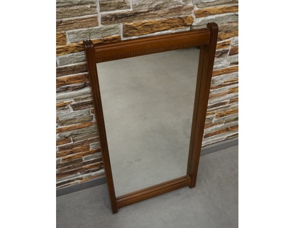 LUSTRO PROSTOKĄTNE W DĘBOWEJ RAMIE WYS. 80 CM