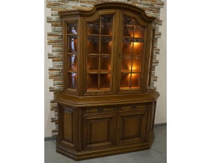 WITRYNA Z KOMODĄ PODŚWIETLANA 2 PÓŁKI SZER. 170 CM 2