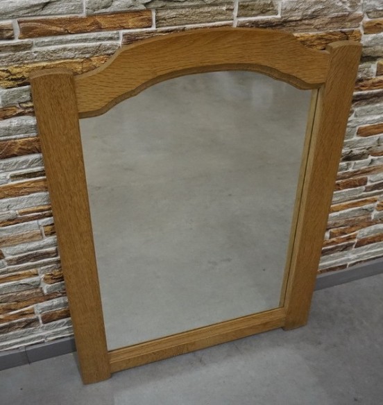 LUSTRO W GRUBEJ DĘBOWEJ RAMIE SZER. 64 CM