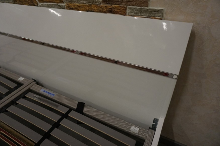 ŁÓŻKO DWUOSOBOWE BIAŁE WYSOKI POŁYSK + 2 STELAŻE 90x200