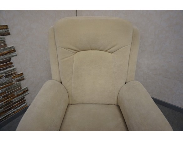 FOTEL ELEKTRYCZNY NA PILOTA MATERIAŁ JASNY FUNKCJA POMOCY WSTAWANIA 3w1