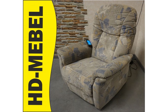 FOTEL ELEKTRYCZNY MATERIAŁOWY FUNKCJA POMOCY...