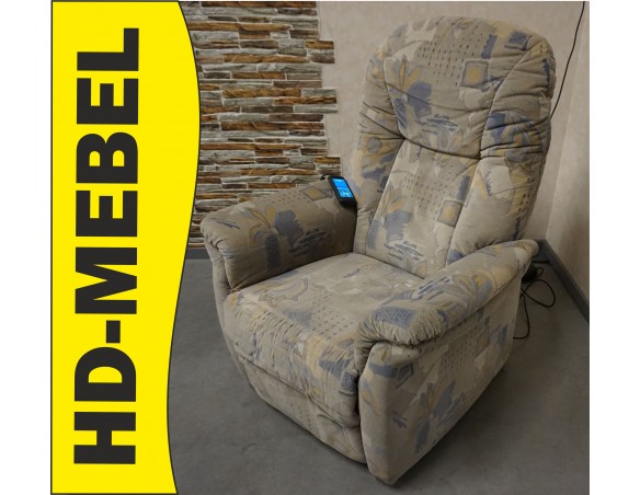 FOTEL ELEKTRYCZNY MATERIAŁOWY FUNKCJA POMOCY WSTAWANIA HIMOLLA 3w1