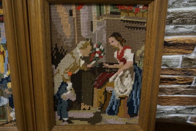 2 OBRAZKI NA ŚCIANE GOBELIN 23x29