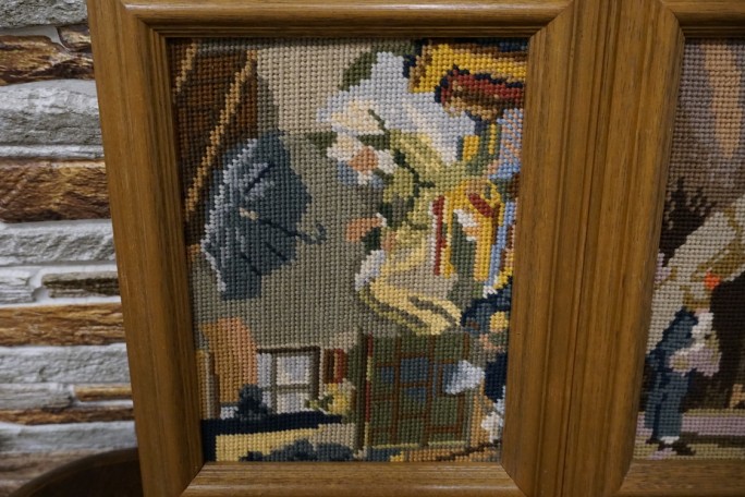 2 OBRAZKI NA ŚCIANE GOBELIN 23x29