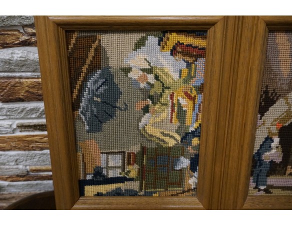 2 OBRAZKI NA ŚCIANE GOBELIN 23x29