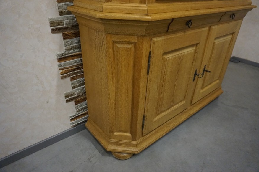 WITRYNA Z KOMODĄ DĘBOWA LITY DĄB 4 DRZWIOWA SZER. 160 CM