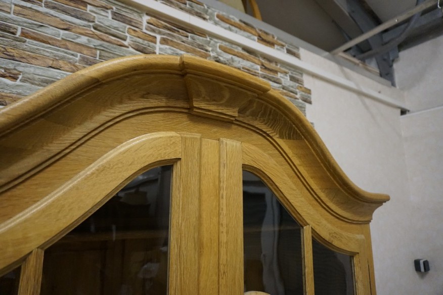 WITRYNA Z KOMODĄ DĘBOWA LITY DĄB 4 DRZWIOWA SZER. 160 CM