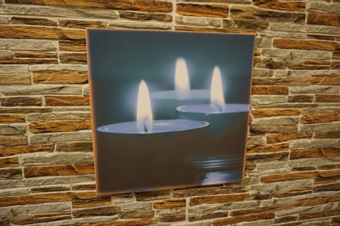 OBRAZ DRUKOWANY TRYPTYK ŚWIECE PŁOMIEŃ SPA 3w1