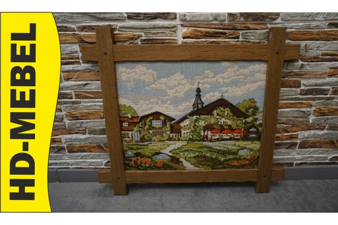 OBRAZEK GOBELIN W DREWNIANEJ RAMIE 70/60