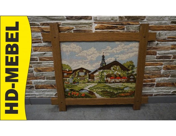 OBRAZEK GOBELIN W DREWNIANEJ RAMIE 70/60