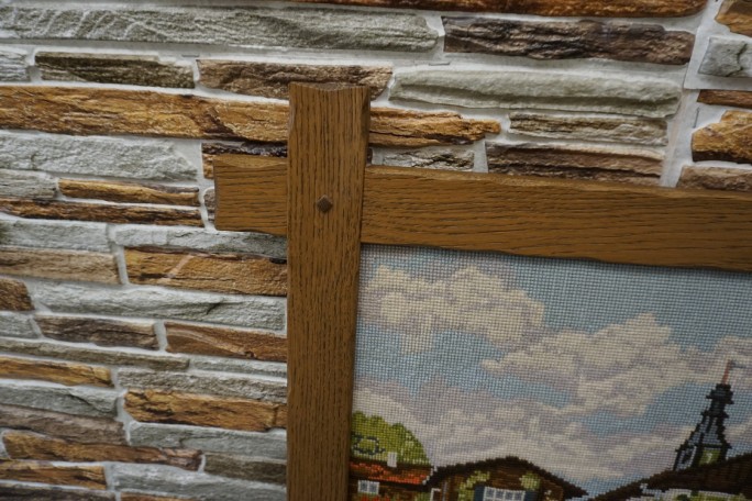 OBRAZEK GOBELIN W DREWNIANEJ RAMIE 70/60