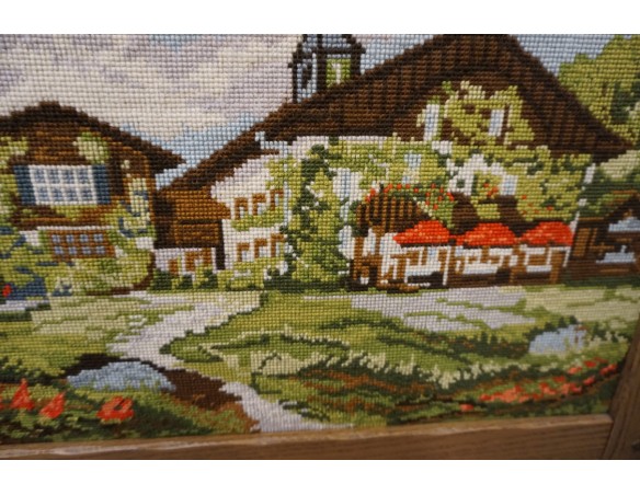 OBRAZEK GOBELIN W DREWNIANEJ RAMIE 70/60