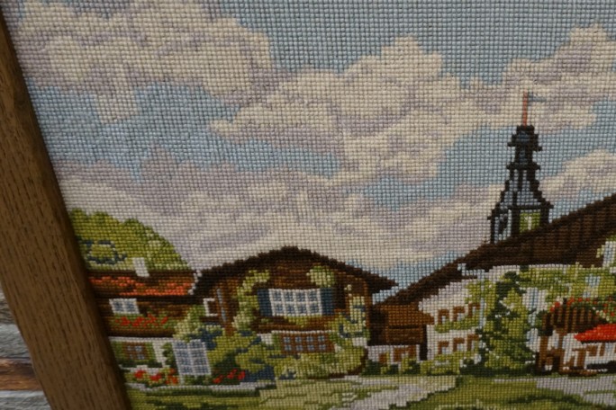 OBRAZEK GOBELIN W DREWNIANEJ RAMIE 70/60