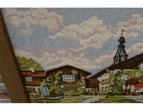 OBRAZEK GOBELIN W DREWNIANEJ RAMIE 70/60