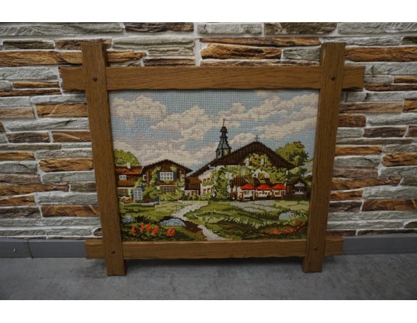 OBRAZEK GOBELIN W DREWNIANEJ RAMIE 70/60