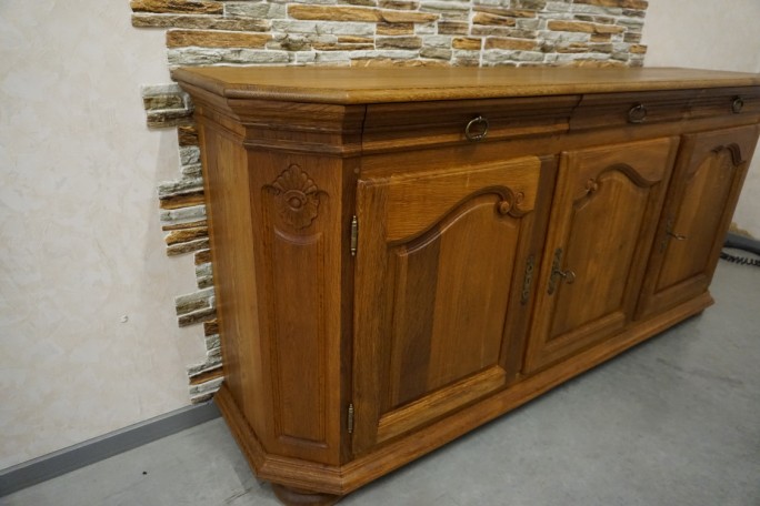 KOMODA DĘBOWA 3 DRZWIOWA LITY DĄB SZER. 199 CM