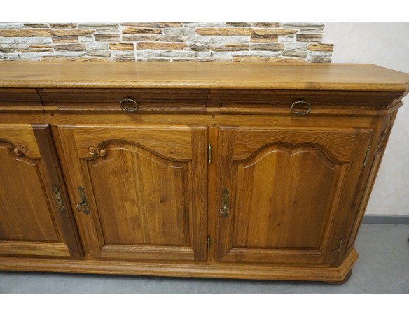 KOMODA DĘBOWA 3 DRZWIOWA LITY DĄB SZER. 199 CM