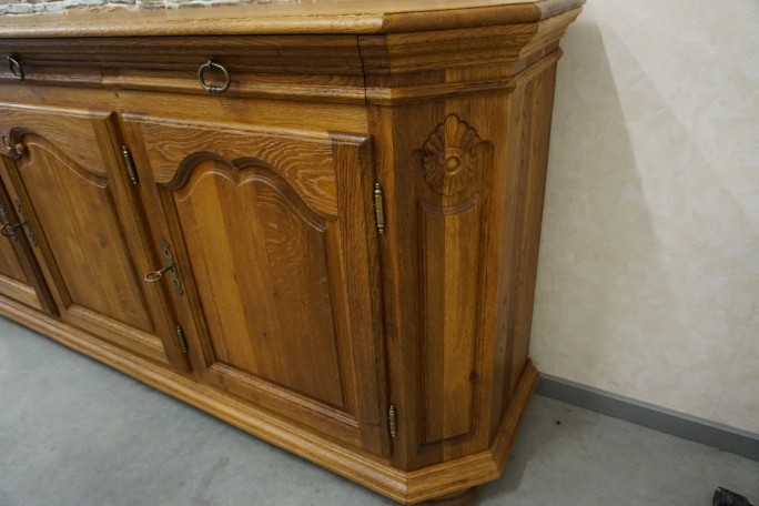 KOMODA DĘBOWA 3 DRZWIOWA LITY DĄB SZER. 199 CM