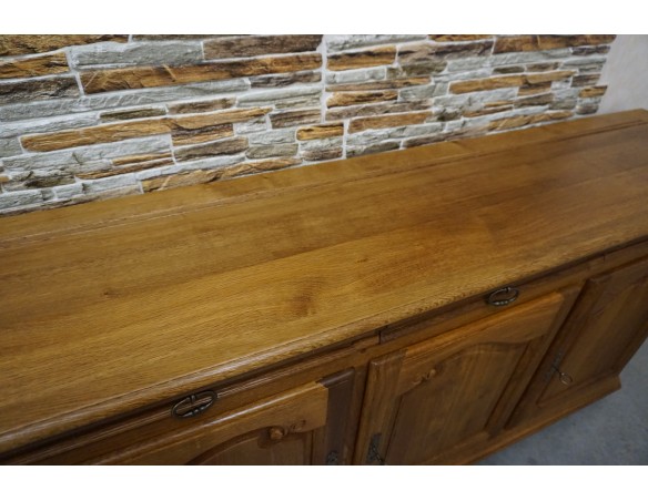 KOMODA DĘBOWA 3 DRZWIOWA LITY DĄB SZER. 199 CM