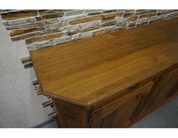 KOMODA DĘBOWA 3 DRZWIOWA LITY DĄB SZER. 199 CM